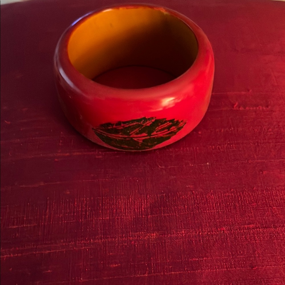 Red Chunky Resin Bracelet